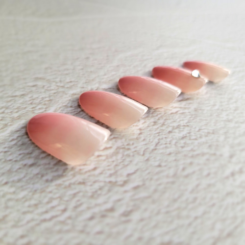 No.008*ピンクグラデーション/ネイル ネイルチップ（つけ爪） atsumi