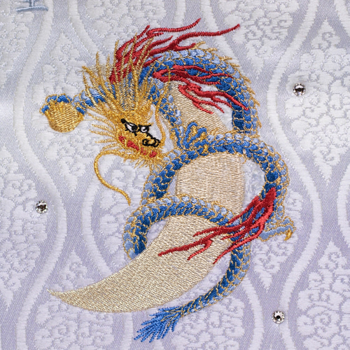 楽天市場】名前旗 刺繍名前旗飾り （中） 青龍兜 金襴生地 [P10