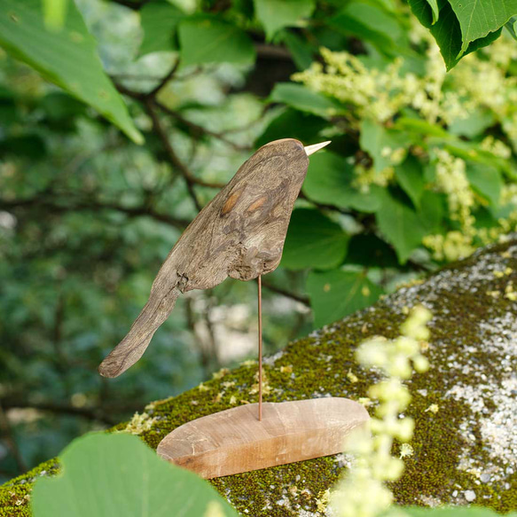 世界へ羽ばたこう　 流木の鳥、木の鳥、かわいい鳥、鳥のオブジェ、鳥グッズ、　（Msaiz）　１５０ 5枚目の画像