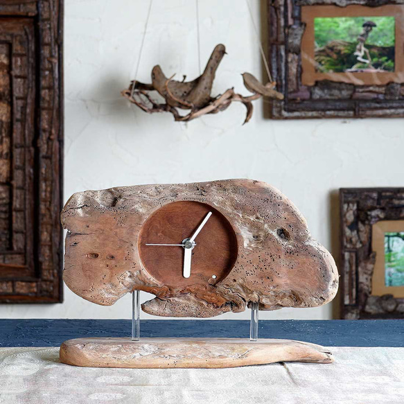 流木の時計　木の時計　置き時計　　２２－１ 5枚目の画像