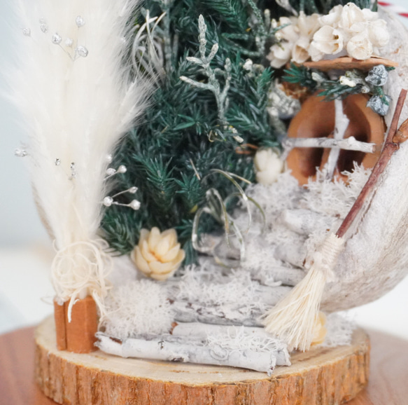 【鳥原様専用です】幸せを呼ぶ実ブッダナッツ〝静寂な森のクリスマス〟クリスマスギフト　クリスマスツリー　木の実ツリー 7枚目の画像