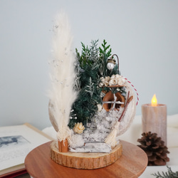【鳥原様専用です】幸せを呼ぶ実ブッダナッツ〝静寂な森のクリスマス〟クリスマスギフト　クリスマスツリー　木の実ツリー 1枚目の画像
