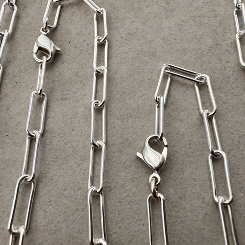 ペーパー クリップ チェーン ネックレス シルバー silver 925
