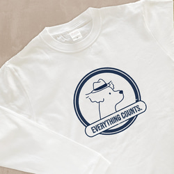 【厚手ロングスリーブ】ハット犬｜選べる犬Tシャツ 1枚目の画像