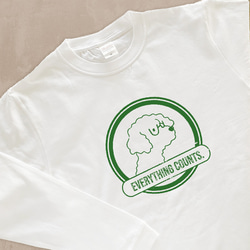 【厚手ロングスリーブ】メガネ犬｜選べる犬Tシャツ 3枚目の画像
