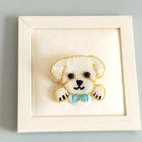 激レア☆美品☆GUCCI ビーズ ブローチ 犬 dog