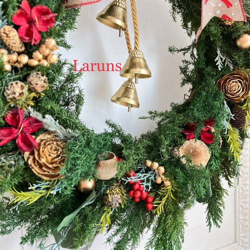 森のリース（大）クリスマスリース 癒し系杉の香りリース 可愛い