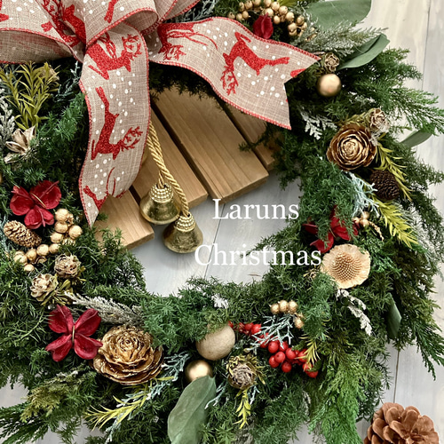杉　クリスマス　クリスマスリース　リース 森のリース（大）クリスマスリース 癒し系杉の香りリース 可愛い