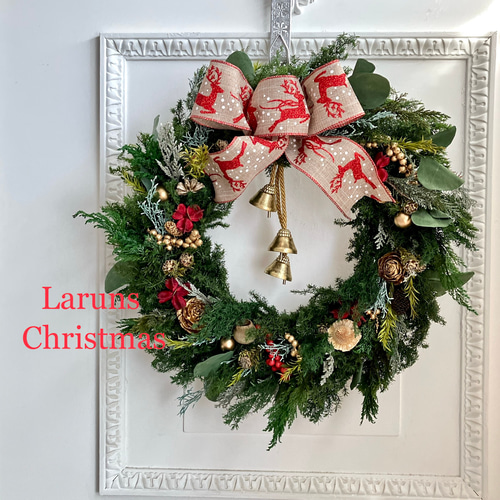 森のリース（大）クリスマスリース 癒し系杉の香りリース 可愛い