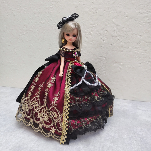 リカちゃんやブライスのドールドレス リカちゃん、ブライスちゃんエリザベスドレス 4set その他人形