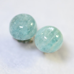 （獨一無二/特賣場）Amazonite 耳環（8 毫米/鈦柱） 第2張的照片