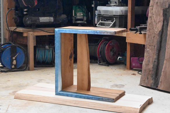 木製サイドテーブルハンドメイド送料込