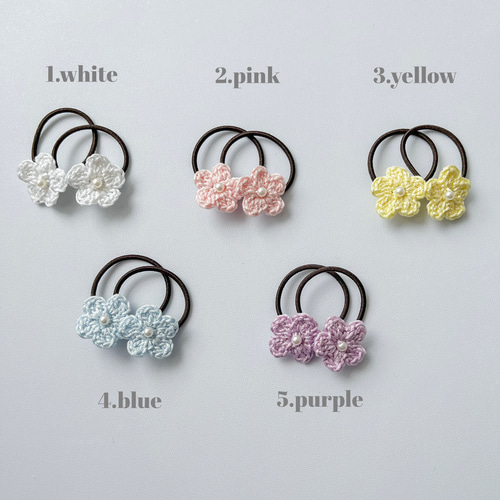 可愛いお花 ベビー キッズ ヘアクリップ ヘアゴム レジン