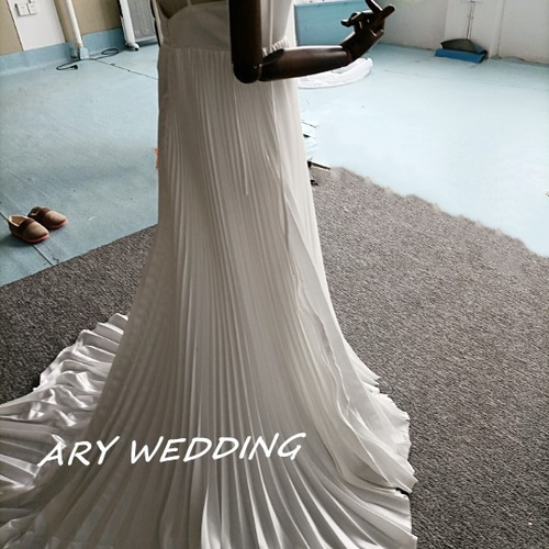 フランス風 キャミソール ウエディングドレス 前撮り オフホワイト  