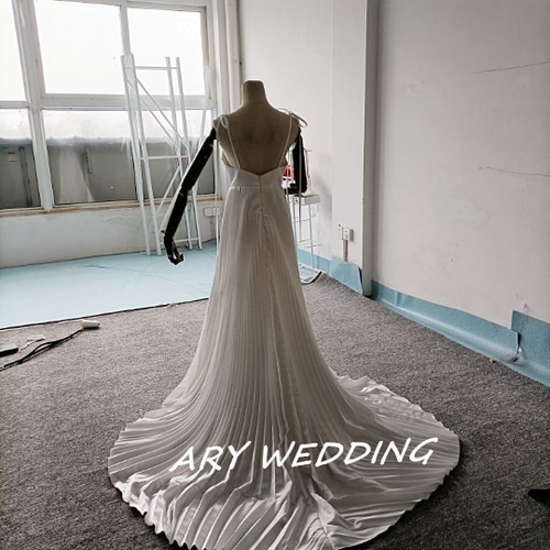 フランス風 キャミソール ウエディングドレス 前撮り オフホワイト  