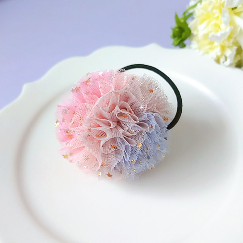 600円～☆ハンドメイド☆チュール☆ポンポン☆ヘアゴム 600円～☆ハンドメイド☆チュール☆ポンポン☆ヘアゴム