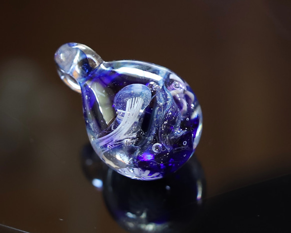 ❤️チャルメラ❤️星の海　小さな水族館　Sea drop✩。°ネックレス 夏限定】Purple Flower＜海の謌 umi no uta GLASS JEWELR