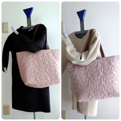 くう　♡キルティング　ファスナーバッグ　ハンドメイド くう　♡キルティング　ファスナーバッグ　ハンドメイド