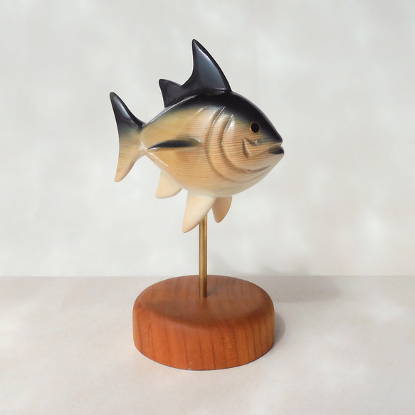 マグロ （ 木 海 魚 動物 置物 ） Tuna / fish / wood / figurine 2枚目の画像