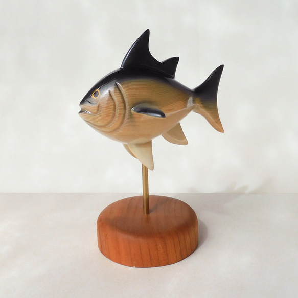 マグロ （ 木 海 魚 動物 置物 ） Tuna / fish / wood / figurine 1枚目の画像