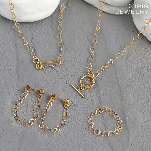 Loveliness 』ハートチェーンジュエリー ネックレス ブレスレット  