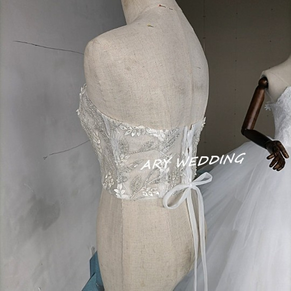 高品質！婚紗裸上衣波列羅手工串珠新娘/伴娘/婚禮 第4張的照片