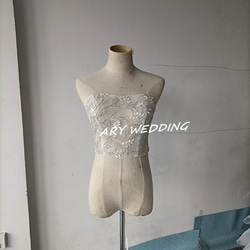 高品質！婚紗裸上衣波列羅手工串珠新娘/伴娘/婚禮 第1張的照片
