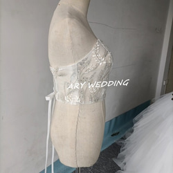 高品質！婚紗裸上衣波列羅手工串珠新娘/伴娘/婚禮 第5張的照片