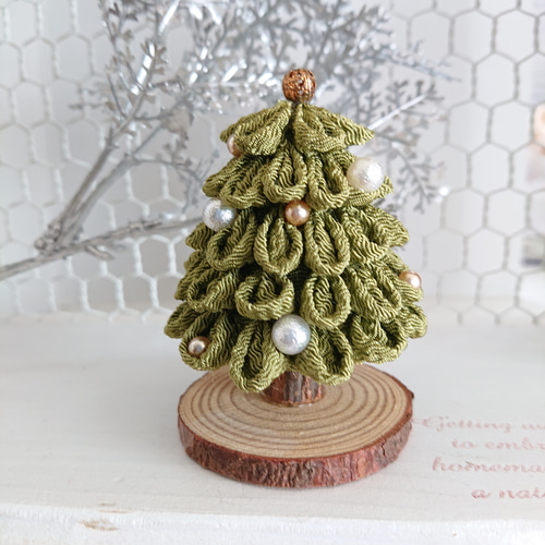 つまみ細工 クリスマスツリー ひわ クリスマス Christmas Xmas ツリー