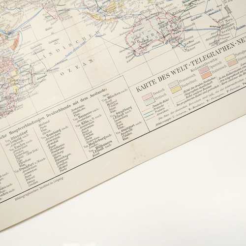 1910年代当時のテレグラフネットワーク(電信)の世界地図 資料