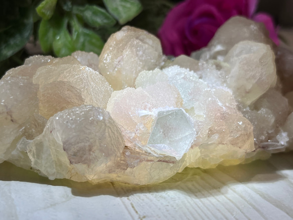 天使の水晶✨グリーンアポフィライト原石クラスター魚眼石