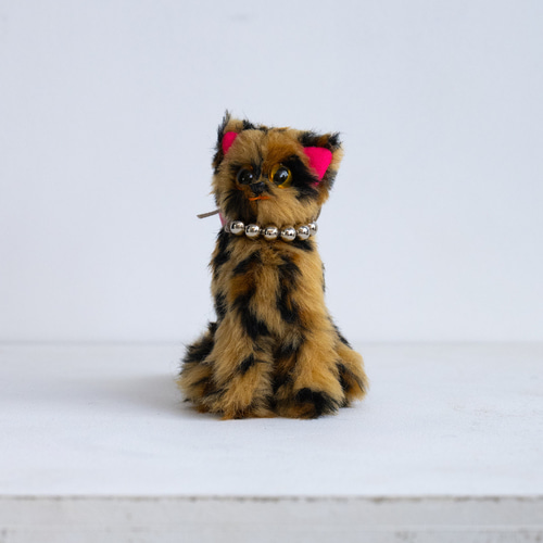 猫ぬいぐるみ(ふわふわキーホルダーS）leopard mix ぬいぐるみ