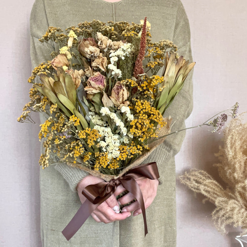 タンジーの森＊ドライフラワーブーケ スワッグ Rose grass 通販