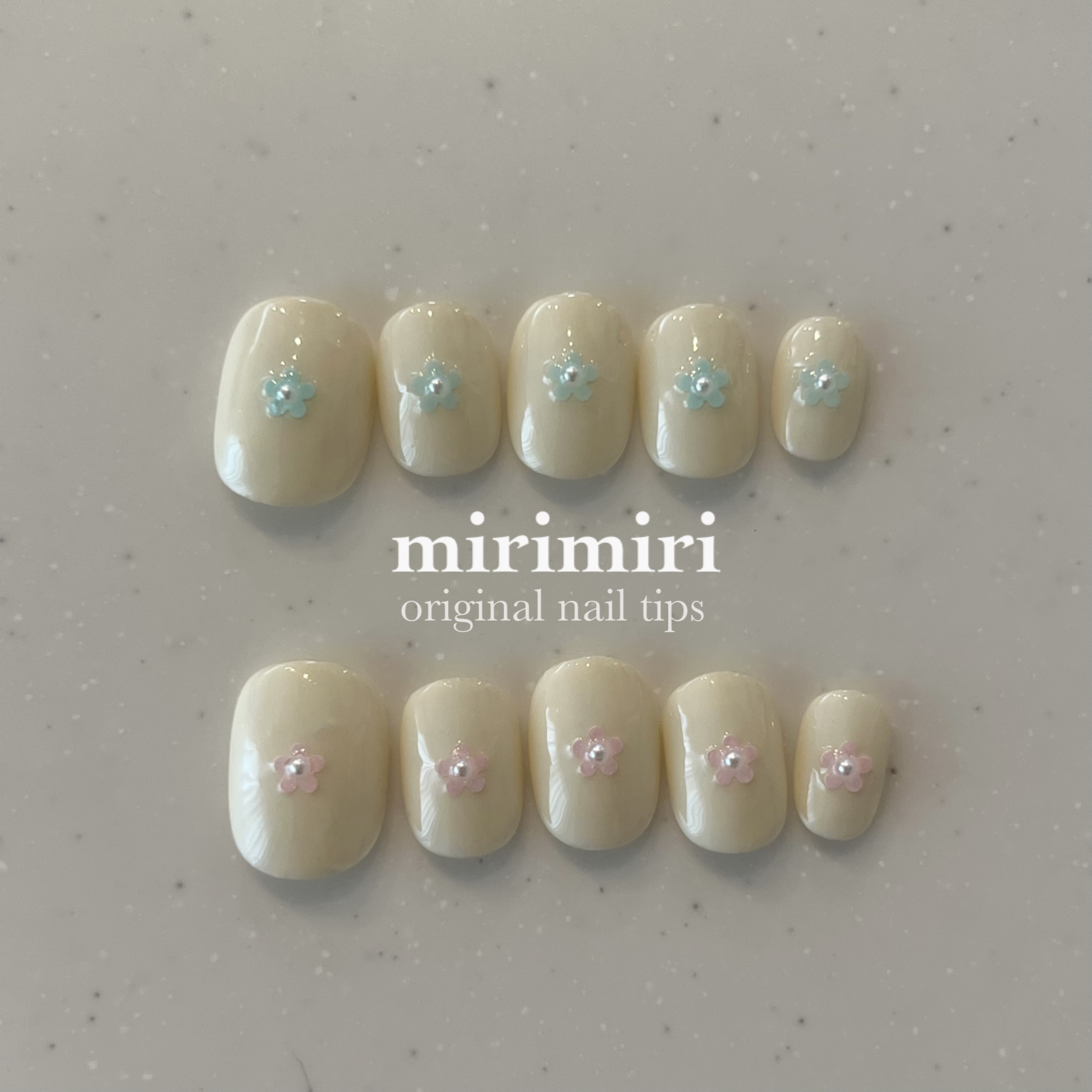 133 〗ネイルチップ お花ネイル 可愛い シンプル 淡色ネイル フラワー  
