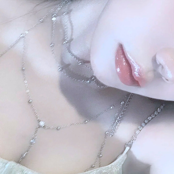 Body Necklace/シルバー/ロングネックレス/ンネックレス 3枚目の画像