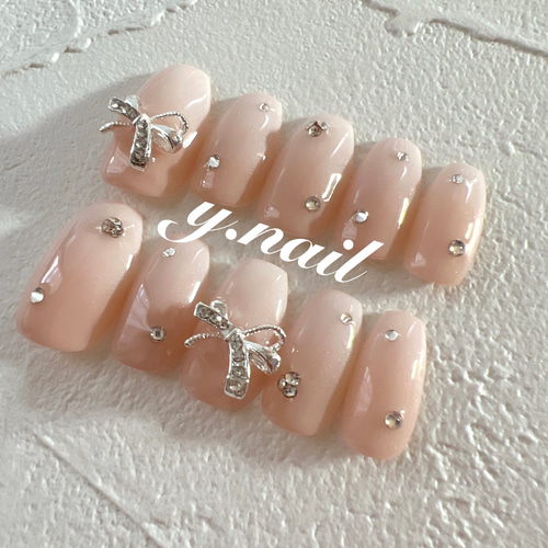 グラデーションネイル/ベイビーブーマーネイル/リボンネイル