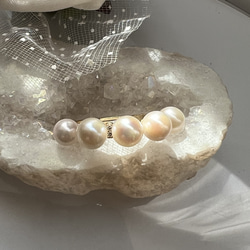 本真珠　あこや真珠　銅製K18GP フリーサイズ対応　リング　指輪 3枚目の画像