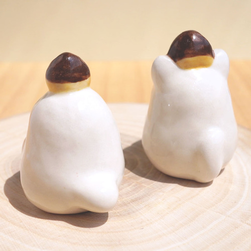 陶器]栗ダイスキ!!栗文鳥の置物[秋] その他置物 chopiandchoco 通販
