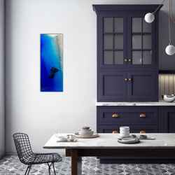 新作　壁掛けアートパネル マンタの海　オニイトマキエイ　ペア　ブルーシー水中76×30 4枚目の画像