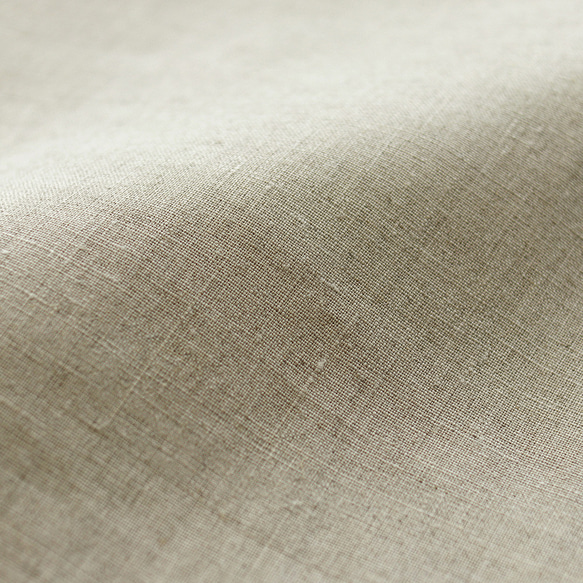 適合季節變換的亞麻兩用立領襯衫裙（自然米色）OP33。 第10張的照片