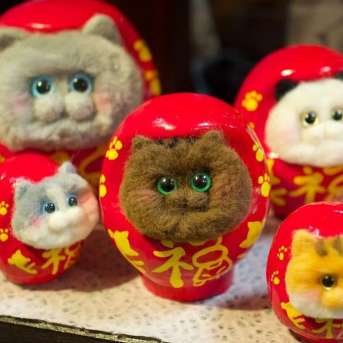 にゃんだるま® 羊毛フェルト にゃんこ工房ゆみにゃん 通販 16679620