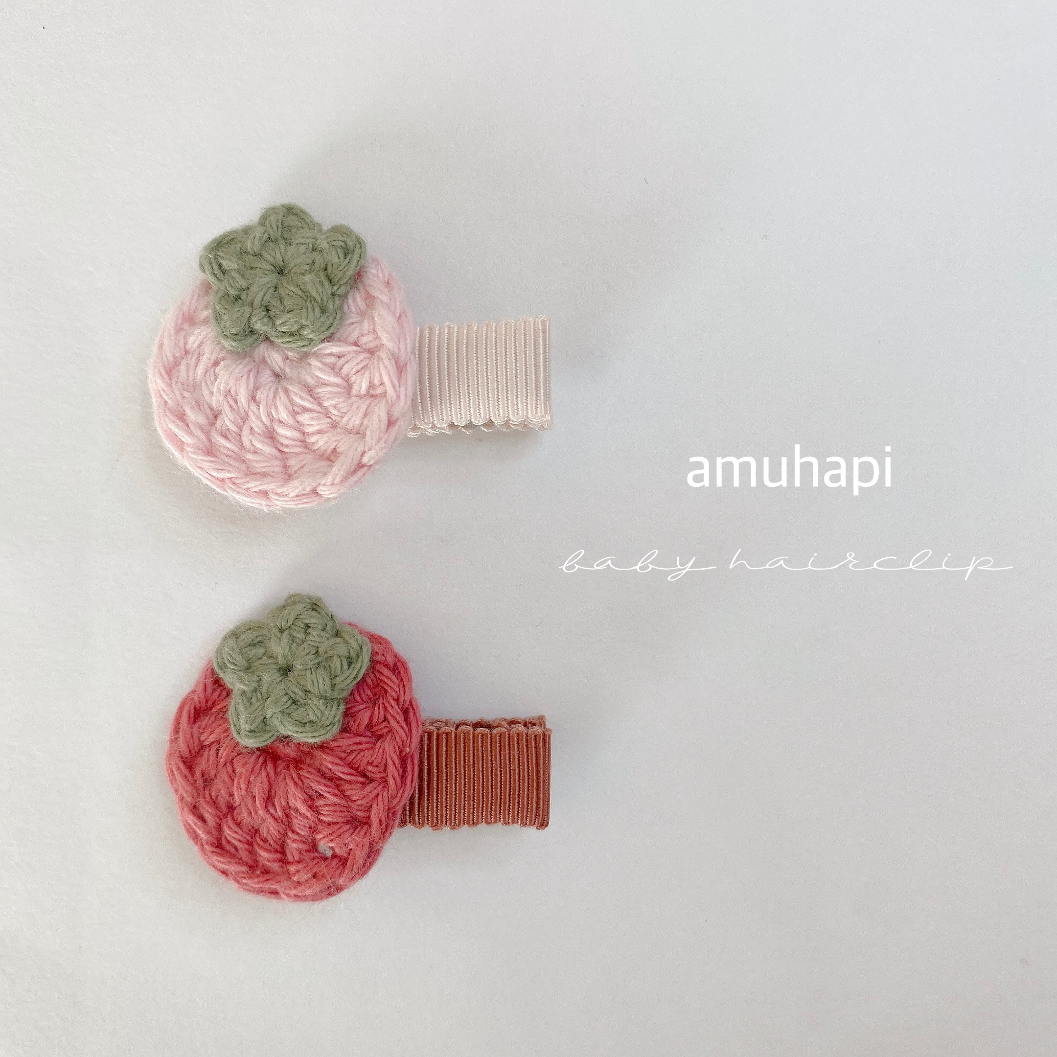 いちごちゃんのベビーヘアクリップ⑅﻿ 赤ちゃん ヘアピン 髪留め