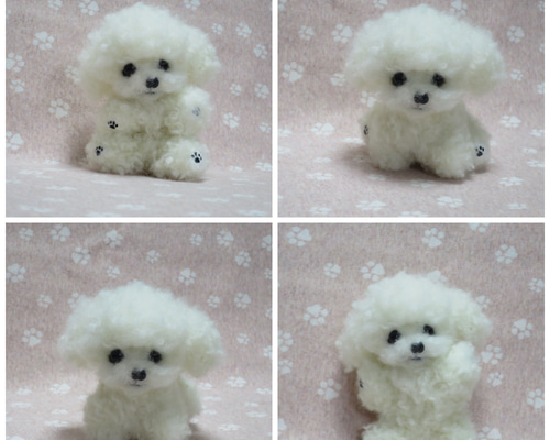 羊毛フェルト ハンドメイド 犬 トイプードル 人形 置き物｜Yahoo
