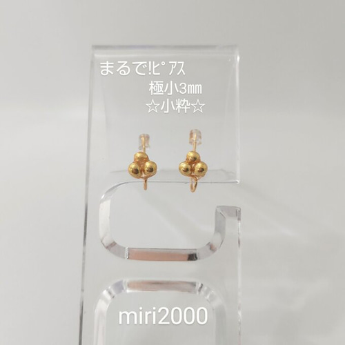miri@様オーダーのクールなピアス まるで!ﾋﾟｱｽ*小粋な*極小3㎜*ｼﾙﾊﾞｰ