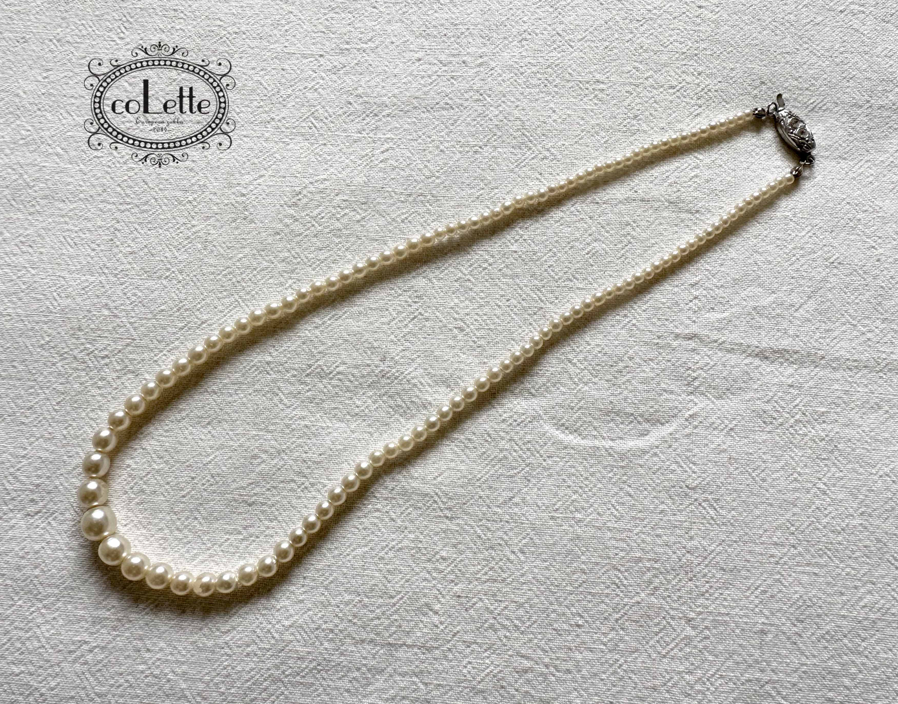 フランスアンティークパールネックレス（AVN-001）