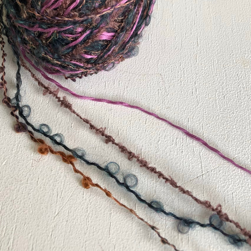 引き揃え糸☆ダークグリーンXパープル☆ 毛糸 feel plus 通販 16680530