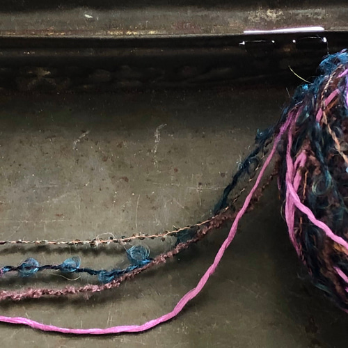 引き揃え糸☆ダークグリーンXパープル☆ 毛糸 feel plus 通販 16680530