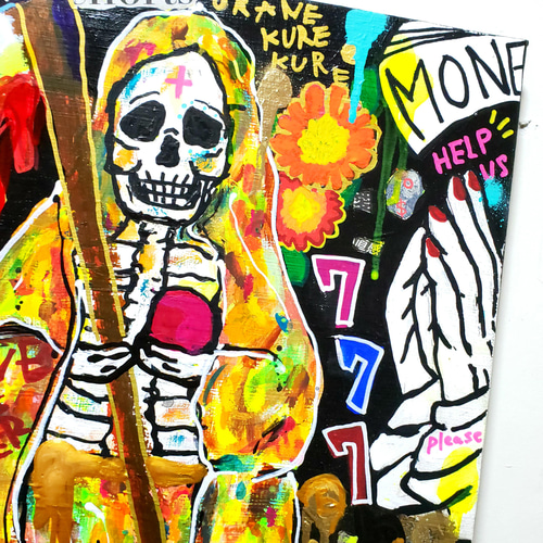 メキシコ　サボテン　現代アート　日本人作家　絵画 完売【＊＊2022年製作】サンタムエル○ コンテンポラリーアート