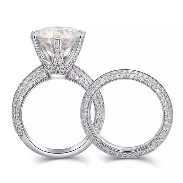 品質重視』高級モアッサナイトリング 5.0ct