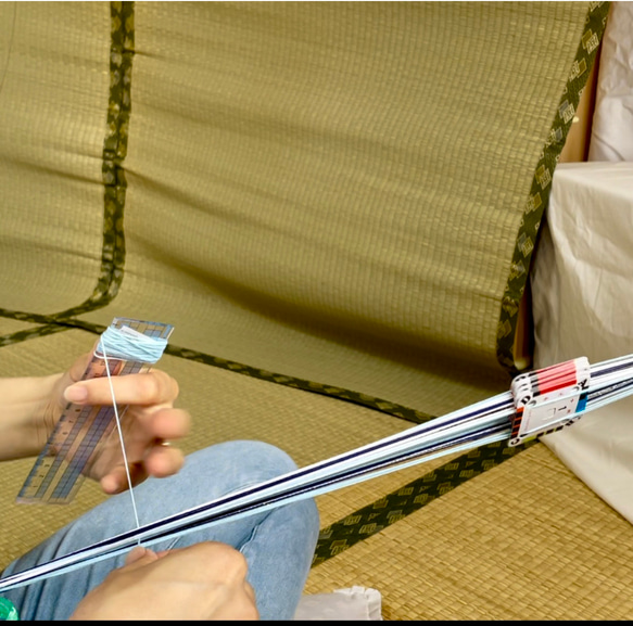 ハロウィンバージョン　初めての手織体験を　カード織キットで作る、ストラップ＆ファスナーチャーム 8枚目の画像